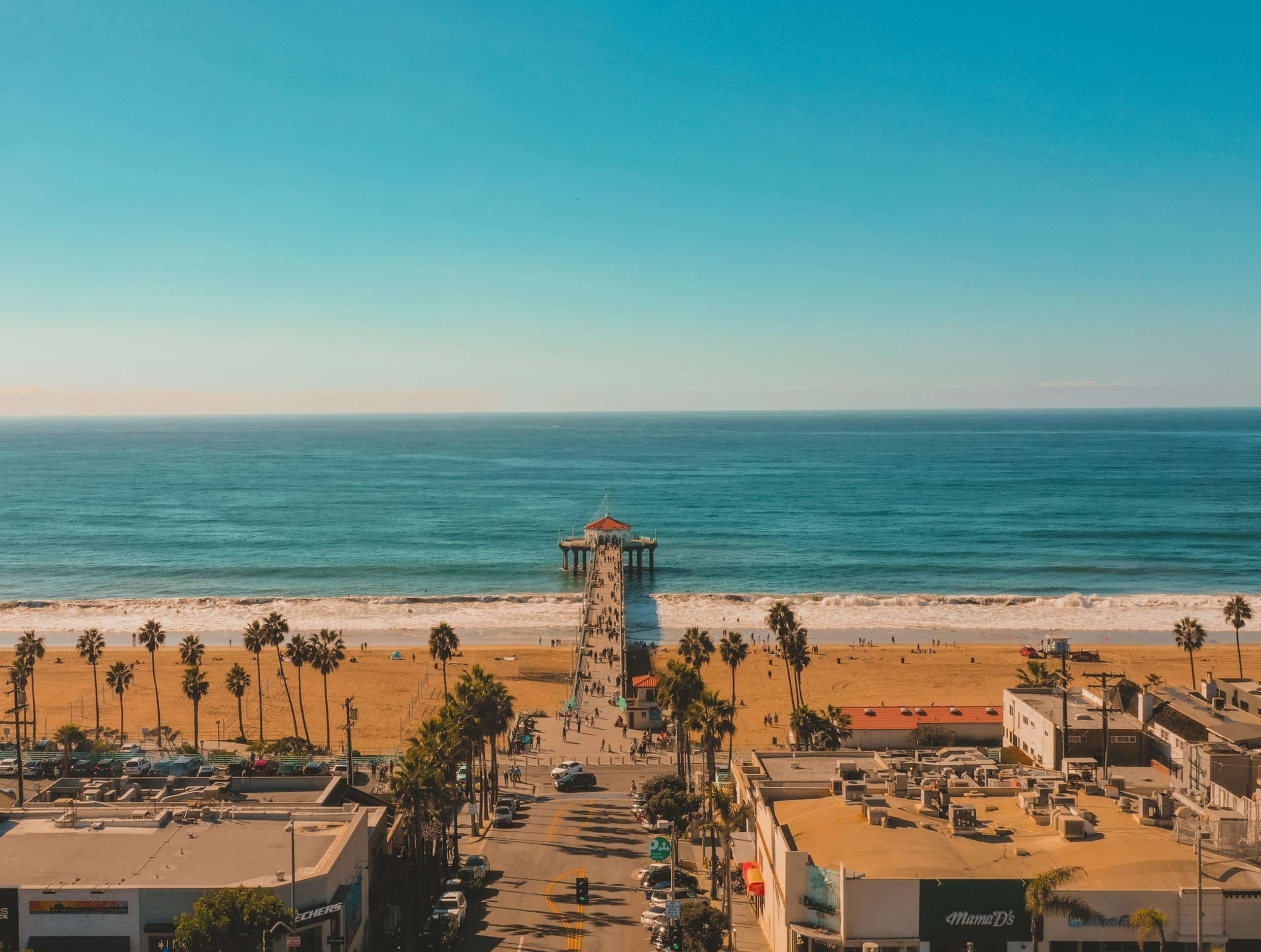 Aerial view of Manhattan Beach, California