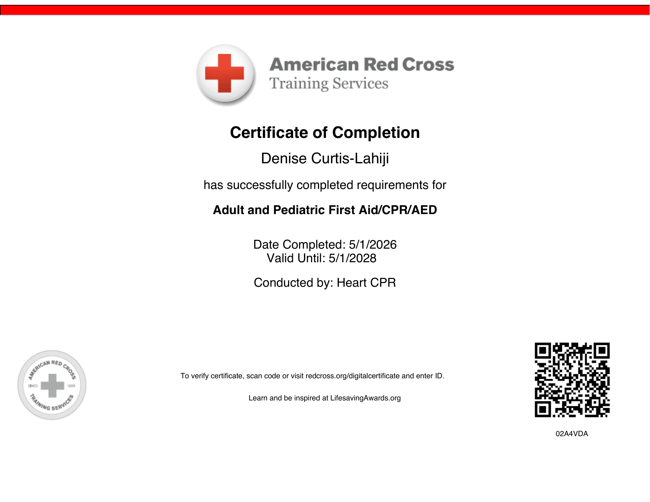 Adult & Pediatric First Aid / CPR / AED